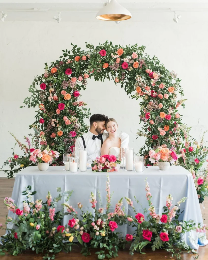A garden party indoors...SAY LESS! There is never an instance where we are not blown away by jessicadeltoroweddings 's work,