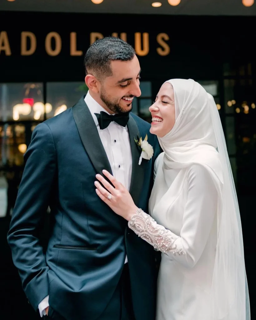 That just married giddiness, and with a luxury wedding like this, it's easy to see why!!⁠ Deema and Ahmad’s effortlessly